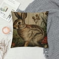thumbnail image 2 of PRATYUS   Throw Pillow Covers Modern Vintage French Rabbit in The Garden Cushion Pillow Case Home Decor Pillowcase White, 2 of 5
