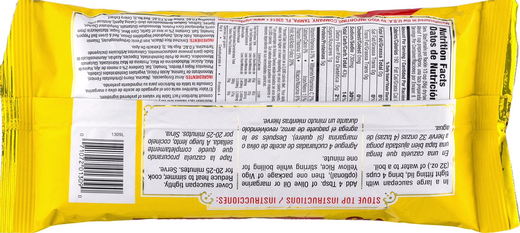 Yellow Rice Nutrition