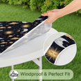 thumbnail image 5 of Dark Blue Celestial Pattern Round Fitted Tablecloth with Elastic Edge,Dining Table Cover Waterproof,Outdoor Round Tablecloth for Camping,Dining,Indoor and Outdoor, 5 of 7
