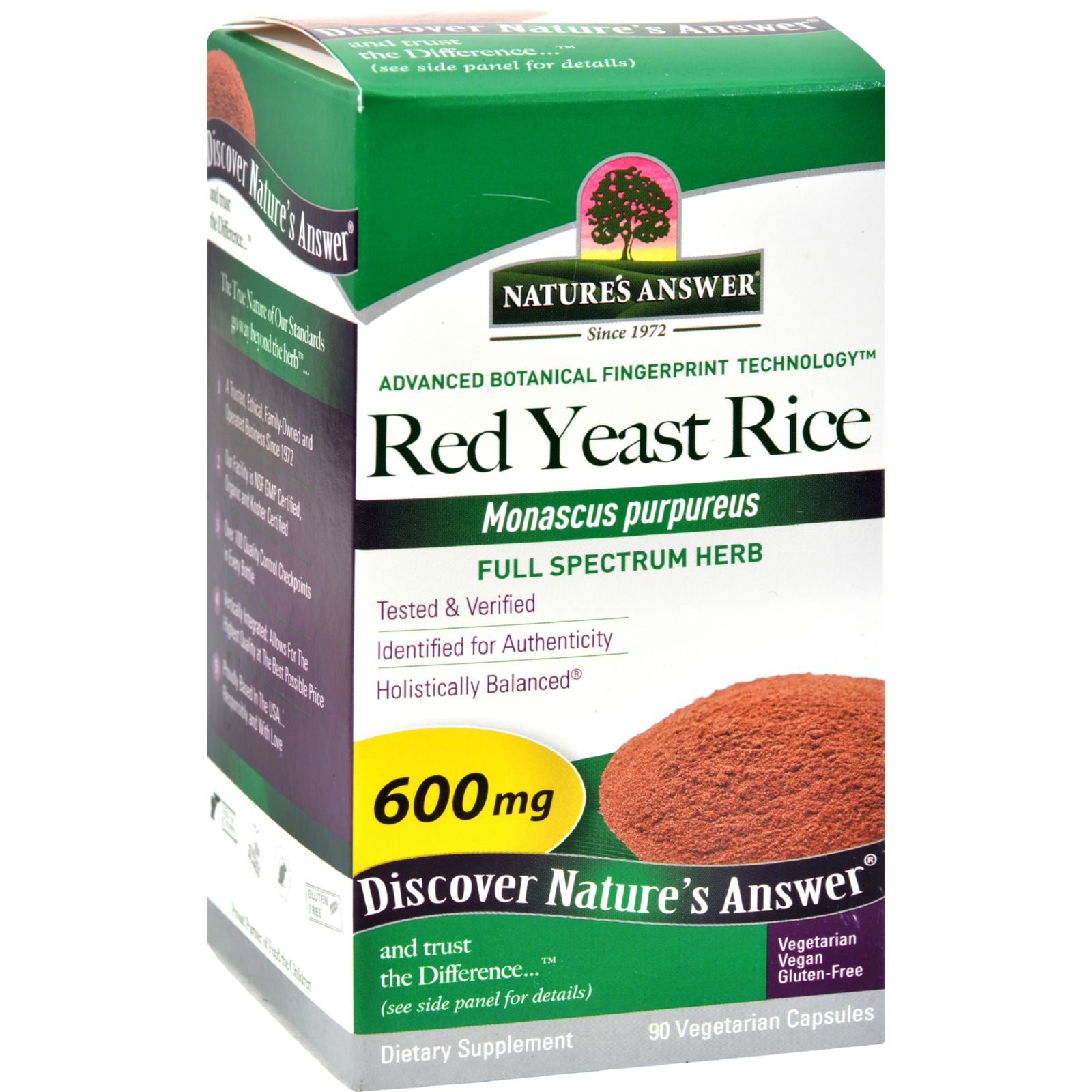Nature's Answer Red Yeast Rice 90 Vegetarian Capsules