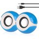 thumbnail image 1 of Altavoces de ordenador USB pequeños para ordenador portátil Netbook y PC Afortunado Sencillez, 1 of 5