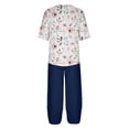 thumbnail image 5 of Nrmvnmi Women's Summer 2 Piece Outfits Casual Floral Prints Short Sleeve Pajama Tops Wide Leg Pants Lounge Sets Tracksuits Mothers Day Gifts, 5 of 5