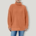 thumbnail image 6 of FDGIU 2025 Women's Turtleneck Knit Sweater - Oversized Cable Knit Long Sleeve Pullover, Loose Fit Winter Fashion Top, 6 of 6