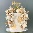 thumbnail image 1 of Decoración Para Tarta Con Bolas De Color Caqui, Decoración Para Tarta De Hierba Bohemia, Bolas De Perlas De Oro Blanco Y Caqui, Decoraciones Para Tartas De Feliz Cumpleaños Para Bodas, Baby Shower, Cu, 1 of 5