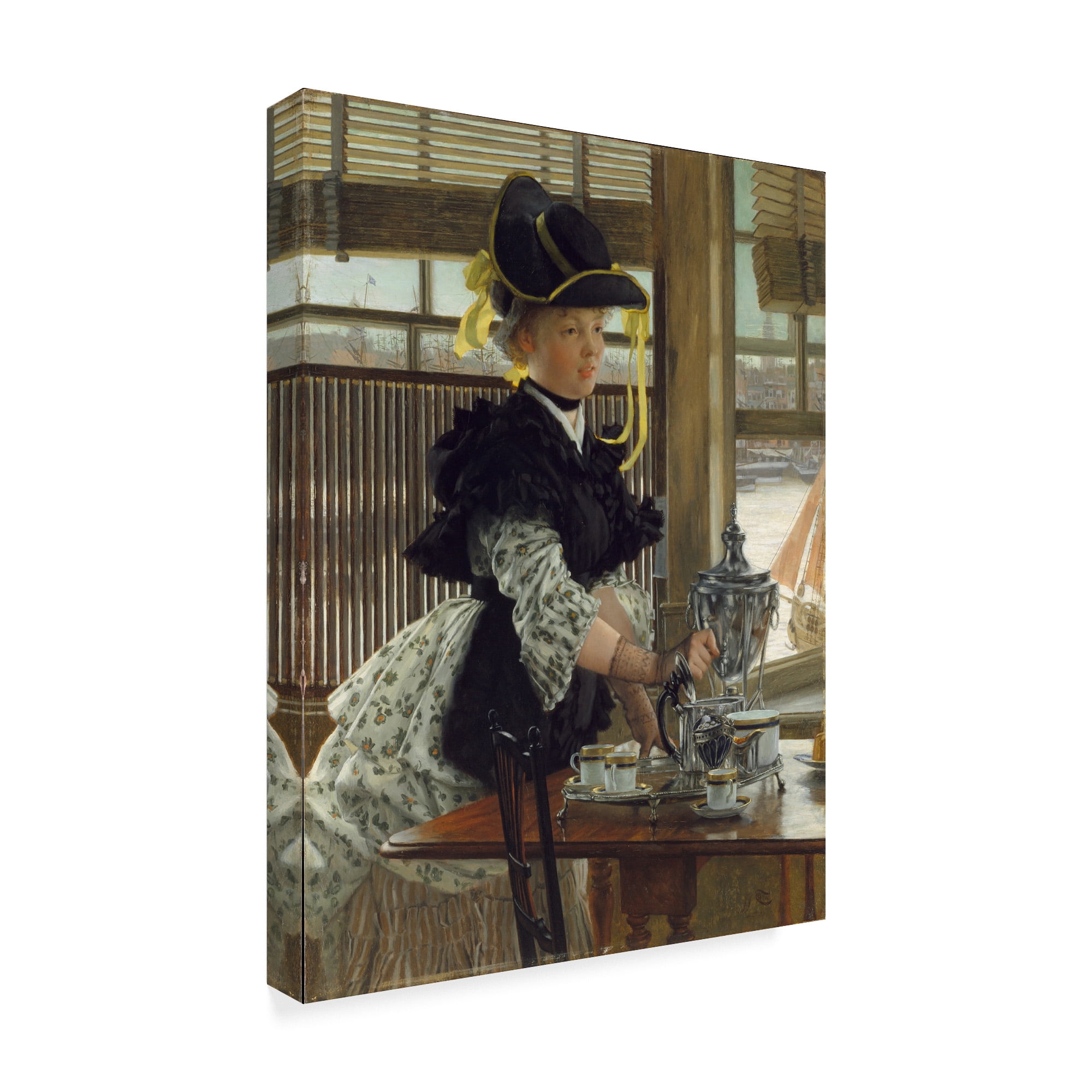 Trademark Fine Art 'Tea, 1872 ' Canvas Art by James Jacques Joseph Tissot