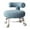 Blue, variant on Rolling Stool with Backrest Low Rolling Seat Stepstool Shoe Stool Heavy Duty Stable Padded Seat Low Stool with Wheels for Living Room Sturdy Gray