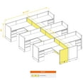 thumbnail image 5 of System Furniture 39H 6pack Cluster Powered Cubicles, 5 of 5