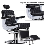 BarberPub Vintage Barber Chair Recline Salon Beauty Spa Shampoo Black 3825