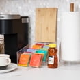 thumbnail image 3 of Mind Reader Modern Collection, 3-Tier Tea Caddy, 60 Bag Capacity, Breakroom, Countertop Organizer, Rayon from Bamboo and Acrylic, Brown, 3 of 8