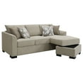 thumbnail image 3 of Storey Upholstered Sleeper Sectional Chaise Sofa Camel, 3 of 19