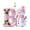 B, variant on Acrylic Letter Christmas Ornament Pink Snowman Monogram Hanging Decoration with Initial for Xmas Tree Gift for Friends (3.15In)