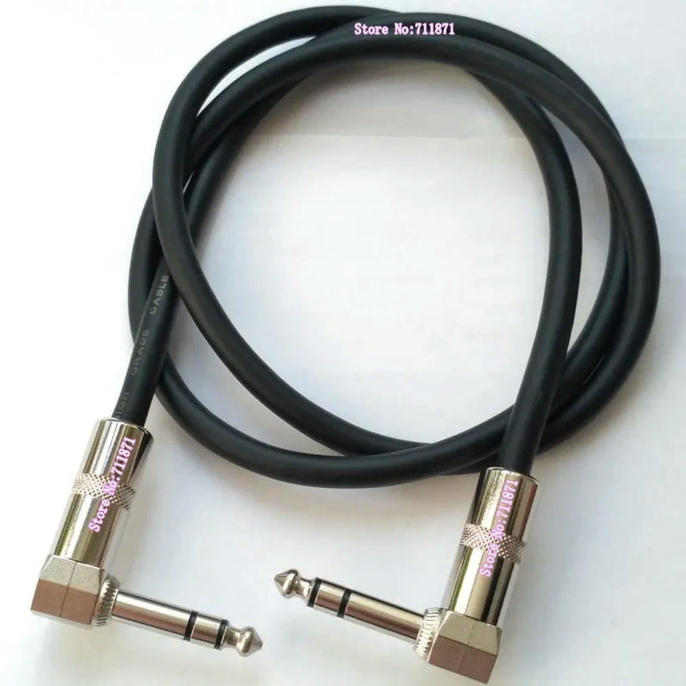 FOR 200cm Double 90 Degree TRS 6.35mm Male to Male Audio Cord Cable Right Angle Elbow Stereo 6.35 Male to Male Audio Wire Line 6.35