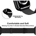 thumbnail image 2 of La correa es compatible con la correa Apple Watch de 42 mm, 44 mm y 45 mm (negra, excepto la correa), adecuada para mujeres y hombres. La correa de repuesto ajustable magnética doble para iWatch Serie, 2 of 5
