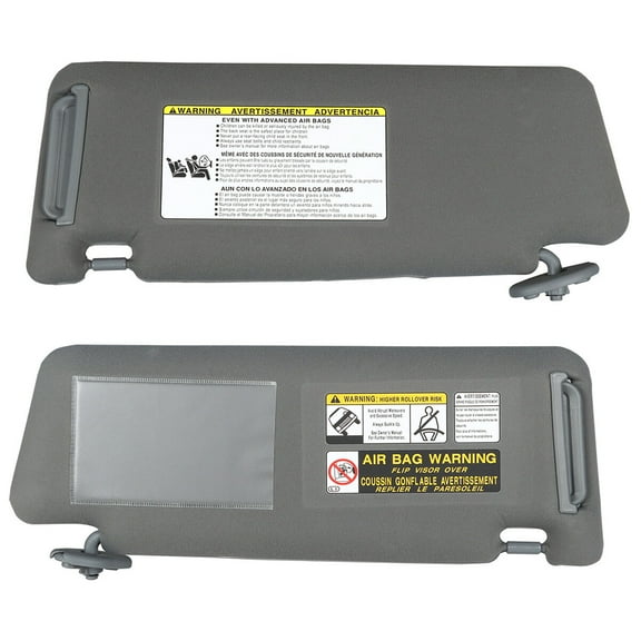 Fit for Toyota Tacoma 2005-2015 Driver & Passenger Side Gray Sun Visors (74310-35C10-B0, 74320-35C10-B0)