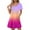 Hot Pink, variant on Npasoilc Summer Mini Dress for Women V-Neck Short Sleeve Pleated Skirts Casual loose Ruffle Dress with Pockets