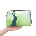 thumbnail image 4 of YFYANG Large Clutch Leather Makeup Bag, Green Fashion Women Travel Toiletries Bag, Ladies Cosmetic Storage Bag, 4 of 8