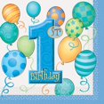 thumbnail image 1 of Unique Party Paper Balloons 1st Birthday Napkins (Pack of 16), 1 of 2