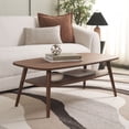 thumbnail image 2 of SAFAVIEH Karou Modern 2 Tier Wood Coffee Table, Walnut, 2 of 10
