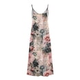 thumbnail image 4 of Generic Women's Summer Maxi Dress Casual V-Neck Sleeveless Bohemian Spaghetti Strap Floral Long Maxi Dress, 4 of 4
