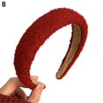 thumbnail image 2 of Toudaret 1 pcs Christmas Red Headband Vintage Wide Hair Band Hair Loop Women Girls Hair Accessories Headwear Holiday Photo Props, 2 of 8