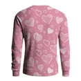 thumbnail image 3 of Fgvctg Romantic Valentine's Day Sweater for Men Crewneck Ribbed Knit Sweater Love Heart Print Fashion Slim Fit Long Sleeve Pullover Sweaters Spring Oversized Blouse Watermelon Red XL, 3 of 5