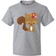thumbnail image 3 of Inktastic Cute Squirrel, Squirrel With Flowers, Fluffy Tail Youth T-Shirt, 3 of 5