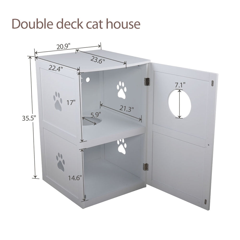 Kepooman Cat Litter Box, Cat Litter Box Furniture, Cat Litter Box Pet Enclosure Furniture, Modern Wooden Cat Litter Cabinet, Cat House, Cat Hideaway, White Kepooman Cat Litter Box, Cat Litter Box Furniture, Cat Litter Box Pet Enclosure Furniture, Modern Wooden Cat Litter Cabinet, Cat House, Cat Hideaway, White