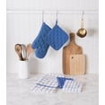 thumbnail image 5 of Design Imports Terry Oven Mitts, Set of 2, Blueberry, 5 of 6