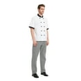 thumbnail image 3 of Toptie Men's Black Houndstooth Cargo Style Kitchen Work Chef Pant, 3 of 6