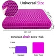 thumbnail image 3 of Gel Seat Cushion for Long Sitting, Extra Thick Gel Cushion for Wheelchair Soft Chair Pads for Office Home Chairs Car Seats Long Trips - Back Sciatica Hip Tailbone Pain Relief Cushion (Violet), 3 of 6