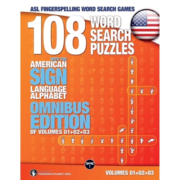 Pre-Owned 108 Word Search Puzzles with the American Sign Language Alphabet Volume 04: ASL Fingerspelling Word Search Games (Paperback) 386469020X 9783864690204