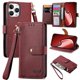 thumbnail image 1 of For iPhone 16 Pro Case RFID Blocking Zipper Pocket Leather Wallet Phone Cover - Grey, 1 of 5
