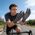 thumbnail image 4 of Ice Silk Cooling UV Protection Gloves Unisex, Fingerless Sun Gloves with Touchscreen Compatible, Anti Slip Breathable Lightweight for Driving Cycling Golf, 4 of 6