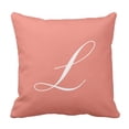 thumbnail image 1 of WOPOP Monogram Letter L Coral Laura Pillowcase Cover 18x18 inch, 1 of 1
