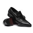 thumbnail image 5 of Santimon Black Penny Loafers for Men Classic Soft Timeless Casual Shoes US 10.5, 5 of 8