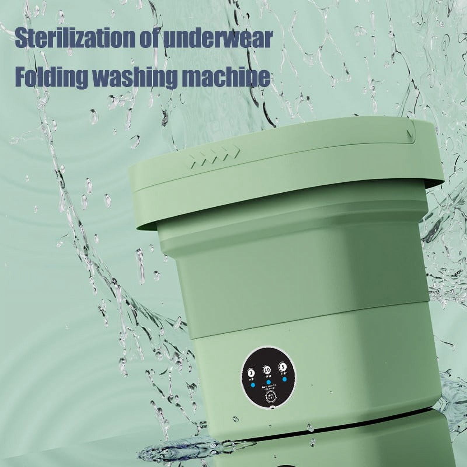 Green Green 7L Portable Mini Washing Machine Small Washer And Spinner Combo For Student Dormitory Apartment Baby Clothes Travel