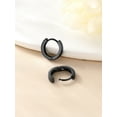 thumbnail image 3 of Suplight 925 Sterling Silver Huggie Earrings for Women Plain Hoop Earrings, Gold/Rose Gold/Black Plated, 3 of 8
