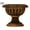 Gold Large, variant on 12" Round Plastic Planter Rustic Look (2 Count, Easy to Assemble) Flower Seedlings Nursery Pot / Urn with Wide Base for Garden Patio Office Ornaments Home Décor Long Lasting Lightweight (Gold)