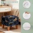 thumbnail image 7 of SCRAWLGOD Abstract Leopard Print Rectangular Ottoman Cover, Storage Ottoman Slipcover Stretch Footrest Stool Covers Breathable Furniture Protectors Spandex Jacquard Fabric, 7 of 7