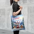 thumbnail image 4 of Hello Welcome Winter The Ski Australian Shepherd Snowy Day All Over Print 3D Canvas Tote Bag Aussie Dog Lover Gifts Reusable Handbag - 13013, 4 of 5