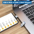 thumbnail image 5 of USB C Adapter (6 Pack), USB A Male To USB C Male, USB 3.0 Male To USB C Female, USB Type-C Male To USB 3.0 Female Converter Connector, 5 of 6