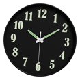 thumbnail image 4 of Reloj de pared que brilla en la oscuridad, moderno, luminoso, con números, decorativo, para dormitorio. Estilo F, 4 of 9