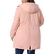 thumbnail image 3 of Abrigos de mujer de talla grande GRACE & GRANDEUR, parkas con forro de piel sintética, abrigos largos, anoraks casuales con capucha, 3X rosa, 3 of 6