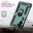 thumbnail image 4 of SaniMore Tri-layer Case for Samsung Galaxy A34 5G 6.6" 2023, 360° Rotating Holder/Kickstand Rugged PC Back + TPU Bumper Magnetic Car Mount Anti-fingerprint Anti-fall Heavy Duty Protective CasDarkgreen, 4 of 8