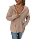 thumbnail image 1 of Chaqueta con capucha, cremallera, cordón y bolsillos, color caqui, manga larga, talla M, para mujer, 1 of 6