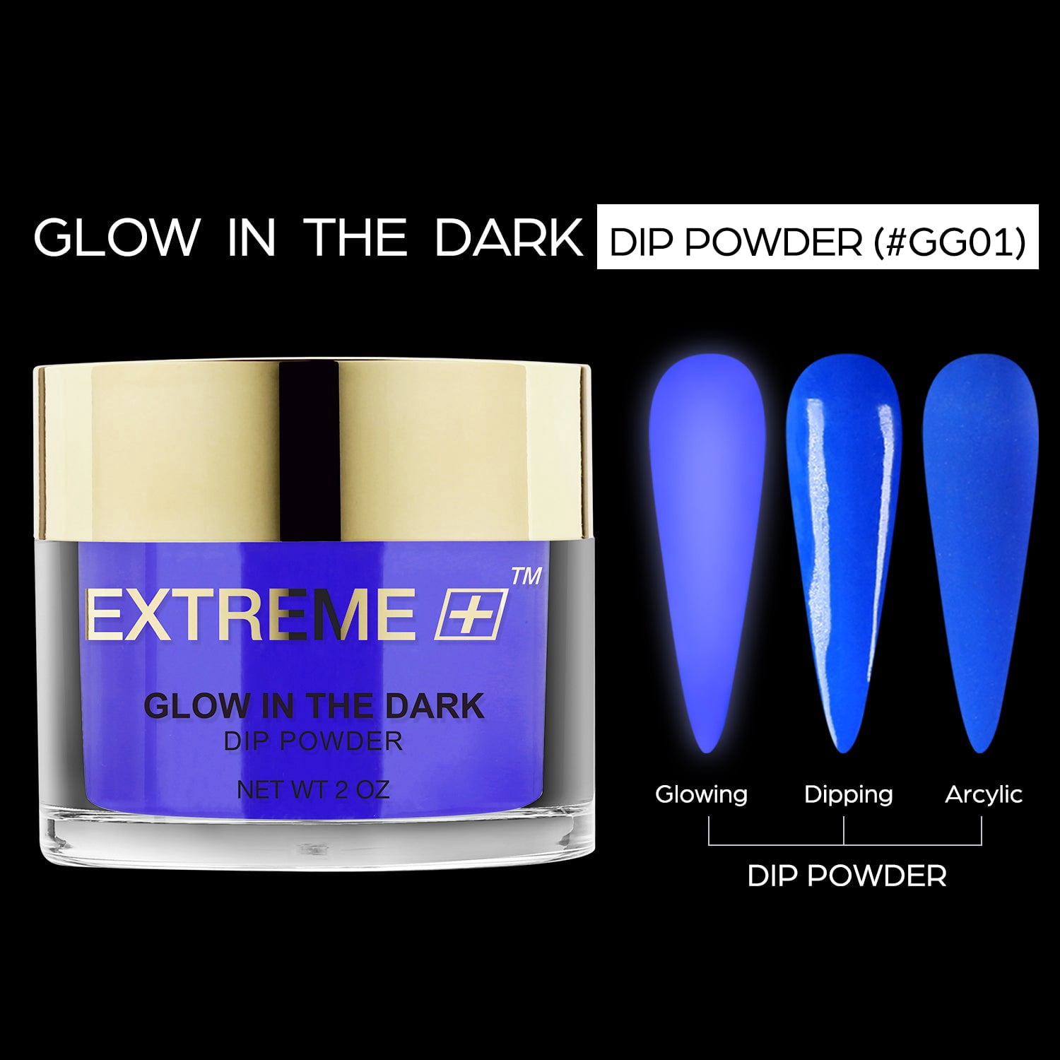 glow in the dark dip powder
