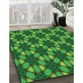 thumbnail image 3 of Ahgly Company Machine Washable Indoor Round Transitional Deep Emerald Green Area Rugs, 4' Round, 3 of 7