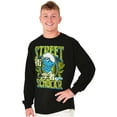 thumbnail image 3 of The Smurfs Kanji Street Scholar Men's Big & Tall Long Sleeve Graphic Tee Brisco Brands 2X, 3 of 5