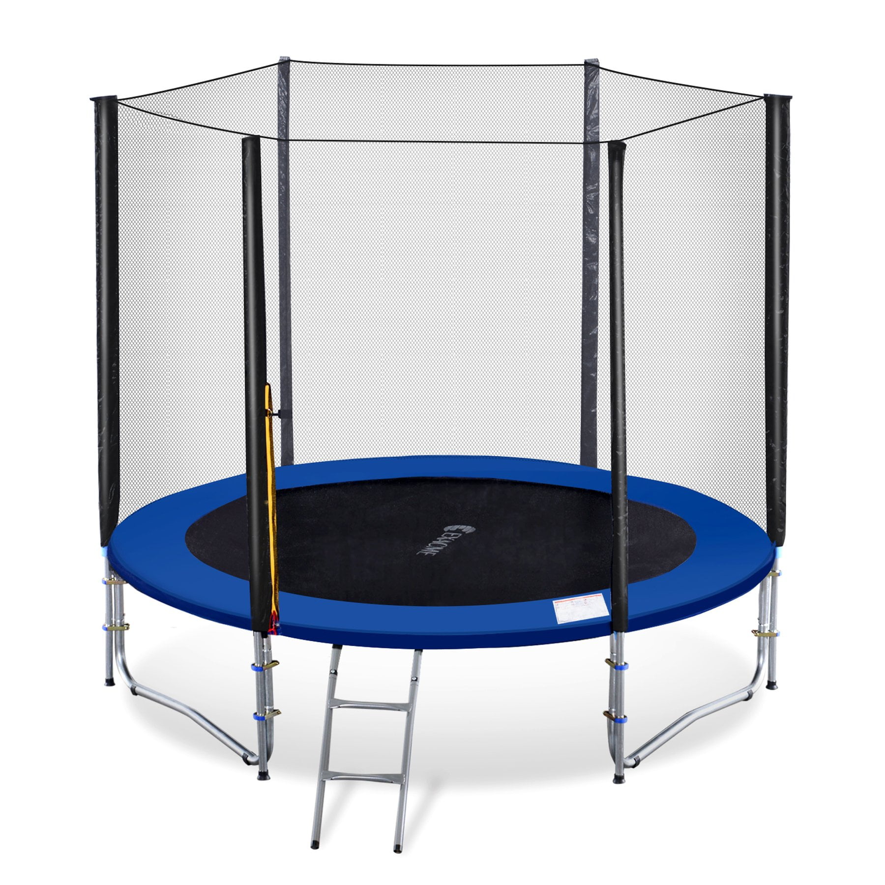 Exacme Outdoor Trampoline with Basketball Hoop Orange and Enclosure Ladder Hight Weight Limit 8 10 12 13 14 15 16 Foot 