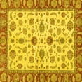 thumbnail image 1 of Ahgly Company Indoor Square Oriental Yellow Traditional Area Rugs, 8' Square, 1 of 4
